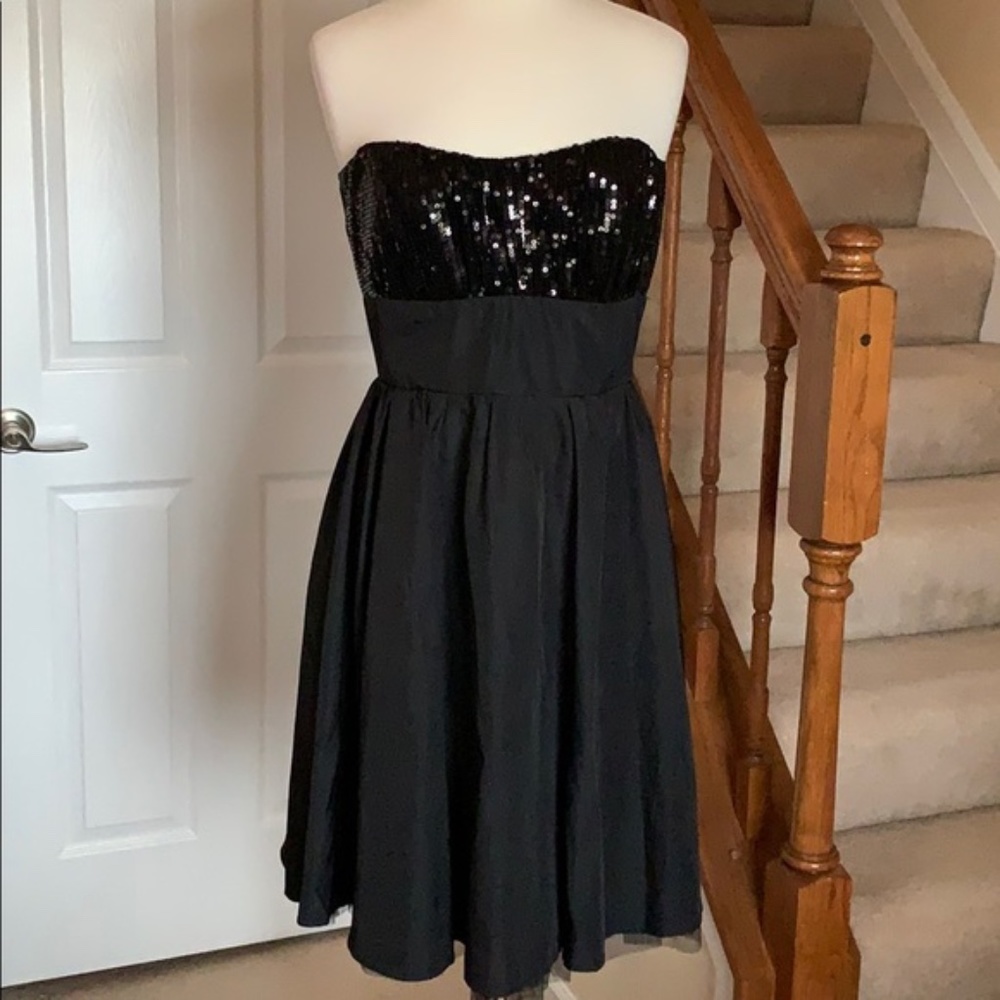 Charlotte Russe strapless sequined bust dress